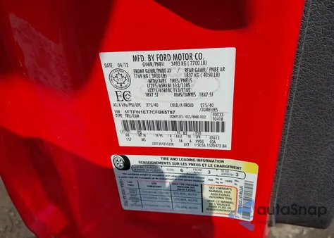 2012 Ford F-150 Xlt from USA, damaged, VIN 1FTFW1ET7CFB65787